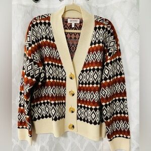 SHYANNE WOMEN'S SOUTHWESTERN PRINT CARDIGAN . PERFECT CONDITION!!